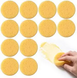 12Pcs 2.75 Inch Pottery Sponges, Yellow Round Pottery Sponges, Soft Water-Absorbent Clay Sponge for Painting, Tack Cleaning Sponge for Ceramics, Crafts, Face Painting Leather Care & Household Cleaning 12Pcs 2.75 Inch Pottery Sponges, Yellow Round Pottery Sponges, Soft Water-Absorbent Clay Sponge for Painting, Tack Cleaning Sponge for Ceramics, Crafts, Face Painting Leather Care & Household Cleaning