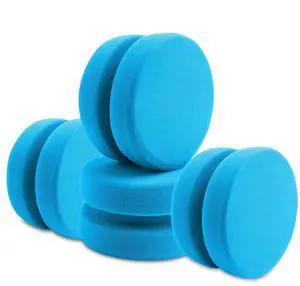 4PCS Double-Side Round Paint Sponge Applicators - 3.1 Inch Blue Round Detail Sponges Painting Sponges for Acrylic Oil Watercolor Art & Car Waxing Kitchen Cleaning 4PCS Double-Side Round Paint Sponge Applicators - 3.1 Inch Blue Round Detail Sponges Painting Sponges for Acrylic Oil Watercolor Art & Car Waxing Kitchen Cleaning