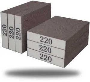6 Pack 220 Grit Superfine Sanding Sponge, Washable and Reusable Great for Pot Pan Brush Sponge Brush Glasses Wood Metal Sanding (220 Grit-6 Pack) 6 Pack 220 Grit Superfine Sanding Sponge, Washable and Reusable Great for Pot Pan Brush Sponge Brush Glasses Wood Metal Sanding (220 Grit-6 Pack)
