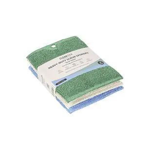 Scouring Pad 3 Count 5.5 x 3.9 Inches Plastic Steel Wool Sponge Metal Scrubber Durable Odor Free Scrubber Multi-Color Blue+Beige+Green Household Cleaning Sponge Scouring Pad 3 Count 5.5 x 3.9 Inches Plastic Steel Wool Sponge Metal Scrubber Durable Odor Free Scrubber Multi-Color Blue+Beige+Green Household Cleaning Sponge