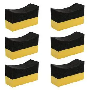 6 Pcs Tire Applicator Dressing Shine Sponge, Tire Dressing Applicator Pads, Color Polishing Sponge for Car Glass, Painted Steel & Porcelain 6 Pcs Tire Applicator Dressing Shine Sponge, Tire Dressing Applicator Pads, Color Polishing Sponge for Car Glass, Painted Steel & Porcelain