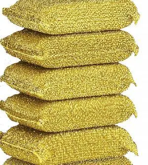 6 Pieces Non-Scratch Scrub Sponges Pads, Cleaning Scrub Sponge, Dish Wash Sponge, Kitchen Sponge, Multi-Use Heavy Duty Scrub Sponge - Gold 6 Pieces Non-Scratch Scrub Sponges Pads, Cleaning Scrub Sponge, Dish Wash Sponge, Kitchen Sponge, Multi-Use Heavy Duty Scrub Sponge - Gold