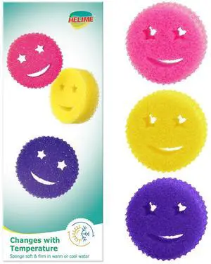 Scrub Sponge Dish Scrubbers, Temperature Controlled Non-Scratch Sponges Pad Scrub Sponge Dish Scrubbers, Temperature Controlled Non-Scratch Sponges Pad