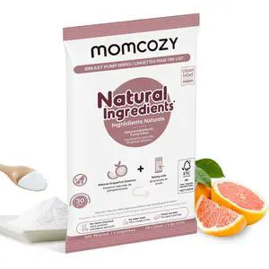 Natural Breast Pump Wipes for Parts Cleaning On-The-go, 30 Count, Flash Clean & Resealable Natural Breast Pump Wipes for Parts Cleaning On-The-go, 30 Count, Flash Clean & Resealable