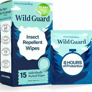 Wild Guard Mosquito Repellent Wipes (15 Pack), DEET-Free, Travel Size Wild Guard Mosquito Repellent Wipes (15 Pack), DEET-Free, Travel Size
