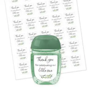30 Pack Mini Hand Sanitizer Labels Greenery Olive Baby Shower Thank You for Celebrating Our Little One Favor Stickers, High Gloss Waterproof Eucalyptus Party Favors S320-1 30 Pack Mini Hand Sanitizer Labels Greenery Olive Baby Shower Thank You for Celebrating Our Little One Favor Stickers, High Gloss Waterproof Eucalyptus Party Favors S320-1