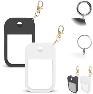 2 PCS Soft Silicone Case for Touchland Power Mist (1FL. OZ./30 mL), Protective and Stylish Case with Keychain Compatible with Touchland Hand Sanitizer Spray (White/Black) 2 PCS Soft Silicone Case for Touchland Power Mist (1FL. OZ./30 mL), Protective and Stylish Case with Keychain Compatible with Touchland Hand Sanitizer Spray (White/Black)