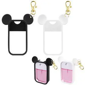 2 Pack Silicone Case Compatible with Touchland Hand Sanitizer Spray 1 fl oz, Mouse Design Protective Case with Keychain, Hand Sanitizer Spray Accessory (Black+White) 2 Pack Silicone Case Compatible with Touchland Hand Sanitizer Spray 1 fl oz, Mouse Design Protective Case with Keychain, Hand Sanitizer Spray Accessory (Black+White)