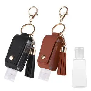 2 Pcs Hand Fluid Keychain, Portable Leather Hand Fluid Holder 2 Pcs Hand Fluid Keychain, Portable Leather Hand Fluid Holder