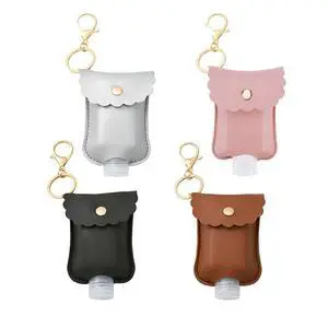 4 Packs Small Hand Sanitizer Holder Mini Hand Sanitizer Holder for Car Keychain Portable Leather Empty Bottles (Black, Pink, Grey, Brown) 4 Packs Small Hand Sanitizer Holder Mini Hand Sanitizer Holder for Car Keychain Portable Leather Empty Bottles (Black, Pink, Grey, Brown)