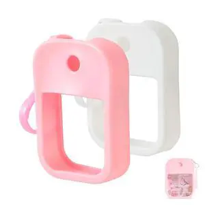 2 Pack Silicone Case Compatible with Wish Hand Sanitizer Spray, Hand Sanitizer Case Holder, Soft Silicone Protective Cases with Keychain, Protect Spray from Drops and Scratches (White and Pink) 2 Pack Silicone Case Compatible with Wish Hand Sanitizer Spray, Hand Sanitizer Case Holder, Soft Silicone Protective Cases with Keychain, Protect Spray from Drops and Scratches (White and Pink)