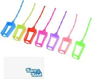 7x Silicone Hand Sanitizer Protective Cases (empty) - Soft Smooth Holders for 30ML Bottles - Comes with Soft Adjustable Loops for Backpacks, Keychains - Use for Travel, Home 7x Silicone Hand Sanitizer Protective Cases (empty) - Soft Smooth Holders for 30ML Bottles - Comes with Soft Adjustable Loops for Backpacks, Keychains - Use for Travel, Home