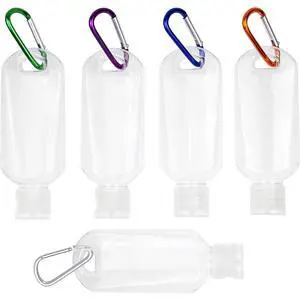 5 Pcs Refillable Travel Bottles Hand Sanitizer Travel Size Holder with Keychain Portable Empty Plastic Bottles Leakproof Squeeze Containers with Clip for Home Office Outdoor 5 Pcs Refillable Travel Bottles Hand Sanitizer Travel Size Holder with Keychain Portable Empty Plastic Bottles Leakproof Squeeze Containers with Clip for Home Office Outdoor