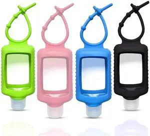 4 Pack Travel Size Plastic Clear Bottles w/Silicone Sleeve Refillable Empty Squeeze Containers Leakproof Flip Cap Keychain Bottles Hand Sanitizer Holder for Backpack Travel Outdoor (60ml/2oz) 4 Pack Travel Size Plastic Clear Bottles w/Silicone Sleeve Refillable Empty Squeeze Containers Leakproof Flip Cap Keychain Bottles Hand Sanitizer Holder for Backpack Travel Outdoor (60ml/2oz)