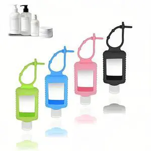 4-Pack Travel Refillable Leak Proof Squeeze Bottles with Silicone Sleeve & Keychain - 2oz/60ml Clear PETG Plastic Toiletry Containers for Hand Sanitizer, Lotion, Shampoo, Outdoor Essentials 4-Pack Travel Refillable Leak Proof Squeeze Bottles with Silicone Sleeve & Keychain - 2oz/60ml Clear PETG Plastic Toiletry Containers for Hand Sanitizer, Lotion, Shampoo, Outdoor Essentials