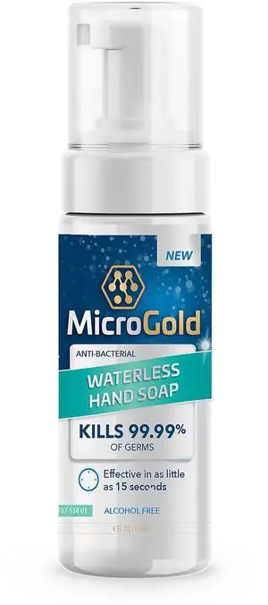 Alcohol Free Hand Sanitizer and Waterless Foaming Antibacterial Soap Kills 99.9% of Germs, Made in the USA, 4 Fl Oz (Pack of 1) Alcohol Free Hand Sanitizer and Waterless Foaming Antibacterial Soap Kills 99.9% of Germs, Made in the USA, 4 Fl Oz (Pack of 1)