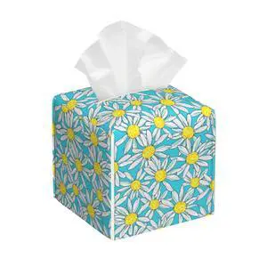 Camomile Daisy Tissue Box Cover,Tissue Box Holder Square with Bottom Belt,Waterproof Leather Organizer Portable Decorative Facial Paper for Bedroom Dresser Night Stand Office Desk,5.2" x 5.2" x 5.2" Camomile Daisy Tissue Box Cover,Tissue Box Holder Square with Bottom Belt,Waterproof Leather Organizer Portable Decorative Facial Paper for Bedroom Dresser Night Stand Office Desk,5.2" x 5.2" x 5.2"