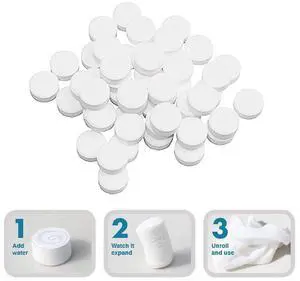 Compressed Tissue Tablets Portable Disposable Cotton Towels, Expand with Water, Soft Travel Facial Cleaning Tissue, Compact Multipurpose Wipes for Home, Travel, Outdoor (Set of 7) Compressed Tissue Tablets Portable Disposable Cotton Towels, Expand with Water, Soft Travel Facial Cleaning Tissue, Compact Multipurpose Wipes for Home, Travel, Outdoor (Set of 7)