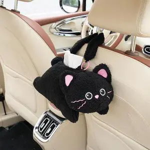 Cute Car Tissue Holder Rabbit Plush Hanging Paper Dispenser Decorative Organizer for Seat Back Funny Animal Design for Home Car Office (Cat) Cute Car Tissue Holder Rabbit Plush Hanging Paper Dispenser Decorative Organizer for Seat Back Funny Animal Design for Home Car Office (Cat)