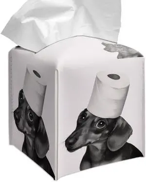 Cute Dachshund Tissue Box Cover Square, Toilet Paper Cube Case for Facial Tissues, 5.2" PU Leather(078) Cute Dachshund Tissue Box Cover Square, Toilet Paper Cube Case for Facial Tissues, 5.2" PU Leather(078)