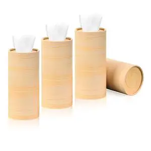 4 PCS Car Tissue Holder, Quick Convenient Refill Cylinder Facial Tissue Holder, Travel Tissues Box Round Container Suitable for Car Cup Holder, Universal Car Accessories (Wood) 4 PCS Car Tissue Holder, Quick Convenient Refill Cylinder Facial Tissue Holder, Travel Tissues Box Round Container Suitable for Car Cup Holder, Universal Car Accessories (Wood)