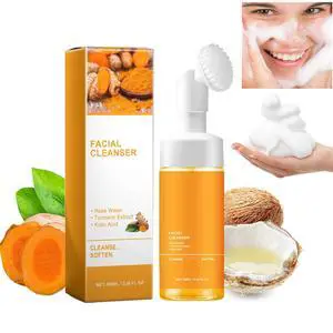 Turmeric Glow Wash Face Wash With Brush, Deep Cleansing Scrub Exfoliating Turmeric Foaming Facial Cleanser For All Skin. (100ml) Turmeric Glow Wash Face Wash With Brush, Deep Cleansing Scrub Exfoliating Turmeric Foaming Facial Cleanser For All Skin. (100ml)