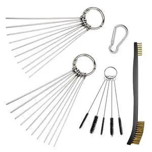 Copper Carburetor Jet Cleaning Tool Kit for Motorcycle Mini Bike ATV UTV Small Engine Lawn Mower with Soft Wire Needles & Long Nylon Brushes Copper Carburetor Jet Cleaning Tool Kit for Motorcycle Mini Bike ATV UTV Small Engine Lawn Mower with Soft Wire Needles & Long Nylon Brushes