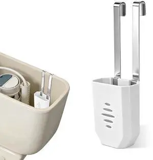 2pcs Toilet Tank Cleaning Tablet Holder, Plastic Hanging Cleaner Caddy Bracket with Stainless Steel Hook Fits Most Standard Toilet Tanks 2pcs Toilet Tank Cleaning Tablet Holder, Plastic Hanging Cleaner Caddy Bracket with Stainless Steel Hook Fits Most Standard Toilet Tanks