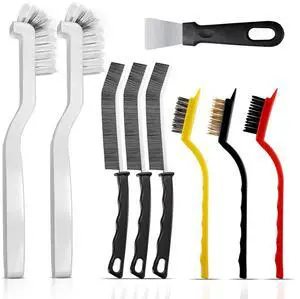 Crevice Cleaning Brush 9-Pack - Heavy Duty Hard Bristle Gap Brush for Deep Cleaning - Ultra-Thin Window Track Cleaning Tool for Shower Grout Crevice Cleaning Brush 9-Pack - Heavy Duty Hard Bristle Gap Brush for Deep Cleaning - Ultra-Thin Window Track Cleaning Tool for Shower Grout