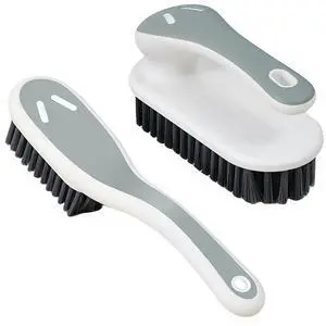 Soft Bristle Scrub Cleaning Brush Stain Remover Brush Fabric Cleaning Brush Laundry Brush Small Scrub Brush Cleaner Household Cleaning Brushes for Carpet, Clothes, Bathroom,Sneaker-2 Pack (Gray) Soft Bristle Scrub Cleaning Brush Stain Remover Brush Fabric Cleaning Brush Laundry Brush Small Scrub Brush Cleaner Household Cleaning Brushes for Carpet, Clothes, Bathroom,Sneaker-2 Pack (Gray)