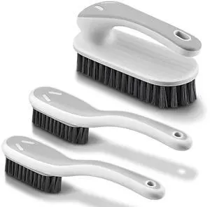 Soft Bristle Scrub Cleaning Brush 3 Pack Anti- Slip Stain Remover Laundry Brush for Clothes Easy to Grip Small Fabric Cleaning Brush Household Cleaning for ShoesCarpet, Bathroom Grey White. Soft Bristle Scrub Cleaning Brush 3 Pack Anti- Slip Stain Remover Laundry Brush for Clothes Easy to Grip Small Fabric Cleaning Brush Household Cleaning for ShoesCarpet, Bathroom Grey White.