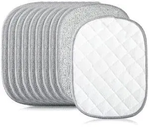 10 Pcs Wire Dish Cloth, 2025 Upgraded Double-Sided Cleaning Cloths, Silver Stainless Steel Mesh with Multi-Layer Cotton Yarn, Non-Scratch Metal Scrubbing Pads for Home Kitchen, Durable Reusabl 10 Pcs Wire Dish Cloth, 2025 Upgraded Double-Sided Cleaning Cloths, Silver Stainless Steel Mesh with Multi-Layer Cotton Yarn, Non-Scratch Metal Scrubbing Pads for Home Kitchen, Durable Reusabl