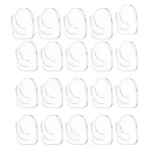 20 Pcs Clear Adhesive Wall Hooks for Hanging, Small Plastic Sticky Hooks, Transparent Acrylic Sticky Hangers for Walls, Temporary Wall for Bathroom, for Kitchen Bathroom Bedroom Office 20 Pcs Clear Adhesive Wall Hooks for Hanging, Small Plastic Sticky Hooks, Transparent Acrylic Sticky Hangers for Walls, Temporary Wall for Bathroom, for Kitchen Bathroom Bedroom Office