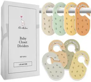 Baby Closet Dividers (Leaves) - Ideal Baby Clothes Dividers Organize Nursery Closet Hangers by Size/Age Baby Closet Dividers (Leaves) - Ideal Baby Clothes Dividers Organize Nursery Closet Hangers by Size/Age