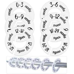6-Piece Baby Closet Dividers, Unisex Baby Clothes Size Dividers,Nursery Closet Dividers for 0-24 Months Clothes Organizer and Most Rods 6-Piece Baby Closet Dividers, Unisex Baby Clothes Size Dividers,Nursery Closet Dividers for 0-24 Months Clothes Organizer and Most Rods