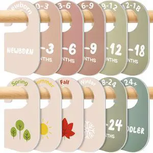 12 Pack Baby Closet Dividers, Durable Material Baby Clothes Organizer 12 Pack Baby Closet Dividers, Durable Material Baby Clothes Organizer