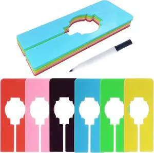 6-Pack Colorful Closet Dividers: Writable, Reusable Plastic Rack Size Dividers 6-Pack Colorful Closet Dividers: Writable, Reusable Plastic Rack Size Dividers