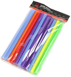 Select Plastic Jumbo Straight Straws, 9 inch 25 piece set, Assorted Select Plastic Jumbo Straight Straws, 9 inch 25 piece set, Assorted