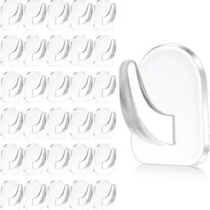 20-Pack Invisible Adhesive Hooks - Heavy Duty Clear Wall Hangers for Bathroom/Kitchen Organization, Damage-Free Removable Hooks for Towels, Utensils and Decor 20-Pack Invisible Adhesive Hooks - Heavy Duty Clear Wall Hangers for Bathroom/Kitchen Organization, Damage-Free Removable Hooks for Towels, Utensils and Decor