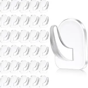 20 Pieces Clear Adhesive Hooks for Hanging, Plastic Small Acrylic Sticky Wall Hooks with Non Marking Sticker for Home Kitchen Bathroom Bedroom Office 20 Pieces Clear Adhesive Hooks for Hanging, Plastic Small Acrylic Sticky Wall Hooks with Non Marking Sticker for Home Kitchen Bathroom Bedroom Office