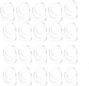 20-Pack Invisible Adhesive Hooks - Heavy Duty Clear Wall Hangers for Bathroom/Kitchen Organization, Damage-Free Removable Hooks for Towels, Utensils and Decor 20-Pack Invisible Adhesive Hooks - Heavy Duty Clear Wall Hangers for Bathroom/Kitchen Organization, Damage-Free Removable Hooks for Towels, Utensils and Decor
