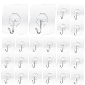 Heavy Duty Adhesive Hooks 33 lb(Max) 15KG,Waterproof and Oilproof Reusable Seamless Hooks Heavy Duty Wall Hook for Kitchen Bathroom Office 24 Pack Heavy Duty Adhesive Hooks 33 lb(Max) 15KG,Waterproof and Oilproof Reusable Seamless Hooks Heavy Duty Wall Hook for Kitchen Bathroom Office 24 Pack