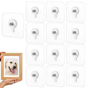 14 PCS Wall Hangers Without Nails, Picture Hangers Without Nails, Adhesive Hooks Heavy Duty, Seamless Screws for Wall Mount, Wall-Hooks for Hanging, Screw Free Sticker for Bathroom, Home (8mm) 14 PCS Wall Hangers Without Nails, Picture Hangers Without Nails, Adhesive Hooks Heavy Duty, Seamless Screws for Wall Mount, Wall-Hooks for Hanging, Screw Free Sticker for Bathroom, Home (8mm)