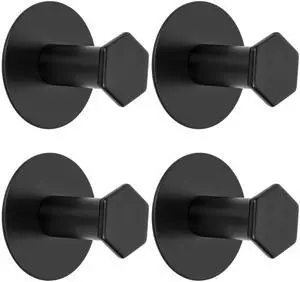 Black Towel Hooks for Hanging, Self Adhesive Hooks for Bathroom, SUS304 Stainless Steel Stick on Wall Hooks for Hanging Robe, Brushes, Waterproof Sticky Coat Hooks, No Nails, 4 Pack Black Towel Hooks for Hanging, Self Adhesive Hooks for Bathroom, SUS304 Stainless Steel Stick on Wall Hooks for Hanging Robe, Brushes, Waterproof Sticky Coat Hooks, No Nails, 4 Pack