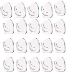 20 Pcs Clear Adhesive Wall Hooks for Hanging, Small Plastic Sticky Hooks, Transparent Acrylic Sticky Hangers for Walls, Temporary Wall for Bathroom, Kitchen Home Storage Utility 20 Pcs Clear Adhesive Wall Hooks for Hanging, Small Plastic Sticky Hooks, Transparent Acrylic Sticky Hangers for Walls, Temporary Wall for Bathroom, Kitchen Home Storage Utility