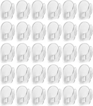 20-Pack Invisible Adhesive Hooks - Heavy Duty Clear Wall Hangers for Bathroom/Kitchen Organization, Damage-Free Removable Hooks for Towels, Utensils and Decor 20-Pack Invisible Adhesive Hooks - Heavy Duty Clear Wall Hangers for Bathroom/Kitchen Organization, Damage-Free Removable Hooks for Towels, Utensils and Decor