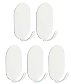 5 Pack Adhesive Hooks for Hanging,Self Adhesive Hanger Stainless Hook for Hanging,Wall Hooks Heavy Duty Metal Hookes Coat Hook Towel Hook Key Holder Utility Hookes,White 5 Pack Adhesive Hooks for Hanging,Self Adhesive Hanger Stainless Hook for Hanging,Wall Hooks Heavy Duty Metal Hookes Coat Hook Towel Hook Key Holder Utility Hookes,White