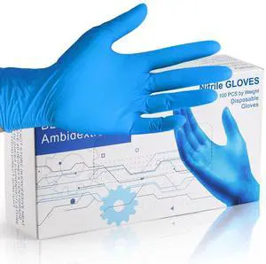 Nitrile Gloves Disposable Gloves (Medium, 100-Count), 4 Mil,Powder Free, Cleaning Service Gloves, Latex Free Nitrile Gloves Disposable Gloves (Medium, 100-Count), 4 Mil,Powder Free, Cleaning Service Gloves, Latex Free