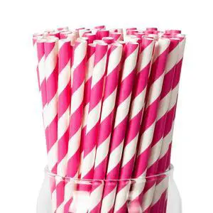 100 Pack Pink Paper Straws for Drinking, Disposable and Biodegradable, Food Grade 4-Layer Eco-Friendly Straws for Birthdays, Weddings, Baby Showers (0.24" x 7.75") 100 Pack Pink Paper Straws for Drinking, Disposable and Biodegradable, Food Grade 4-Layer Eco-Friendly Straws for Birthdays, Weddings, Baby Showers (0.24" x 7.75")
