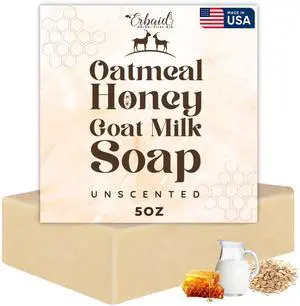 Oatmeal Soap Natural Oatmeal & Honey Goat Milk Bar Face & Body Wash for Eczema, Psoriasis, Dry, Itchy, Sensitive Skin Relief Unscented Soap Great for Kids, Babies Handcrafted, Made in USA Oatmeal Soap Natural Oatmeal & Honey Goat Milk Bar Face & Body Wash for Eczema, Psoriasis, Dry, Itchy, Sensitive Skin Relief Unscented Soap Great for Kids, Babies Handcrafted, Made in USA